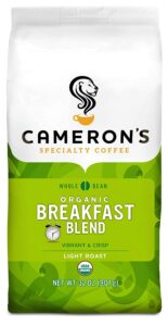 Cameron's Coffee Roasted Whole Bean Coffee, Organic Breakfast Blend